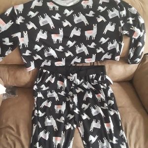 Plus Size Llama Crop Top/Jogger PJ/Lounge Set